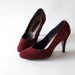 sale . 1980s Leather Pumps . Merlot . Suede . Rounded Toe 6.5 7 M