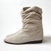 sale . Leather Boots . 80s Boots . Deadstock . Off White Suede . Made in Italy . NOS . sz 10 M 9.5 boho hippie