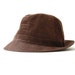 Fedora Hat / Chocolate Brown Corduroy / Unisex M 7 - 7 1/8