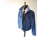 Mens Denim Jean Jacket . Snaps . Blue s m 40