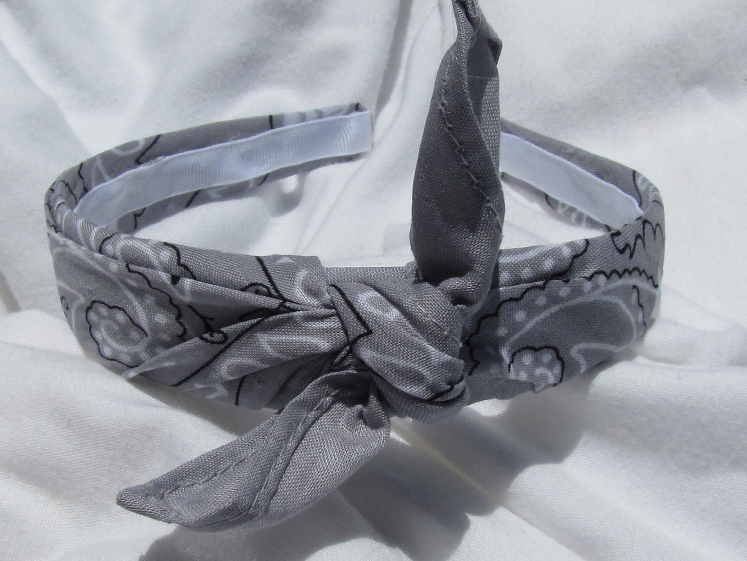 Bandana Knot Headband LIGHT GREY Last One