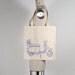 scooter - tote, royal blue on natural