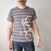LAST XL - Vital Bicycle - Men's striped bike tee, discharge