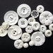 Sweet Lot of 20 Varioius Vintage White Flower Designed Plastic Buttons