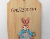 Hand painted Spring Welcome Sign