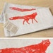 red fox napkins, set of 2