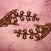 Lily of the Valley Flower Spray Antique Brass Stamping on Etsy x 2