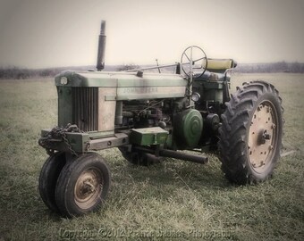 John Deere tractor photo, Tractor photography, Farm photography, Tractor, Soft colors, Rustic, Farm wall art, 8x10, 11x14, 16x20