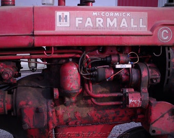 Farmall tractor photo, Tractor photography, Farm photography, Tractor, Tractor photo, Rustic, Farm wall art, Red tractor, 8x10, 11x14, 16x20
