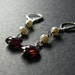Pink Tourmaline Earrings . White Pearl Earrings . Sterling Silver