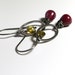Ruby Earrings . Golden Tourmaline Earrings . Sterling Silver