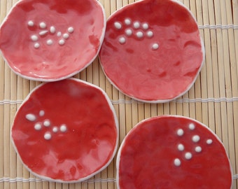 SALE -- Little Porcelain Strawberry Dish Set