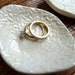 RESERVED for Sue - Ring Dishes and Sushi Dish with Rice Pattern (KISS - white)