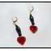 Mina's Heart Earrings Vintage Czech Glass