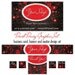 Etsy Banner, Business Card and Avatar Set - Dark Daisy, Red, Flowers, Vines, Polkadots