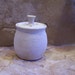 White Stoneware Ceramic Pottery Compost Crock