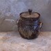 Burnt Iron Brown Handmade Stoneware Ceramic Pottery Garden Compost Crock