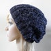 RESERVED for EBC1 beret slouchy hat in olive green wool hand knit winter autumn spring warm women