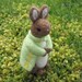 Mr. O'Mally the Rabbit Felted Wool Figure