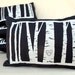 custom birch tree pillow cover -- personalized with your initials