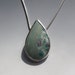 Gemstone Pendant Ruby in Fuchsite Sterling Silver OOAK