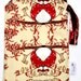 Medium 9 x 12 Wet bag / Swim / Diapers / Gym / TIna Givens Red Opal Owl Fabric / SEALED SEAMS and Snap Strap
