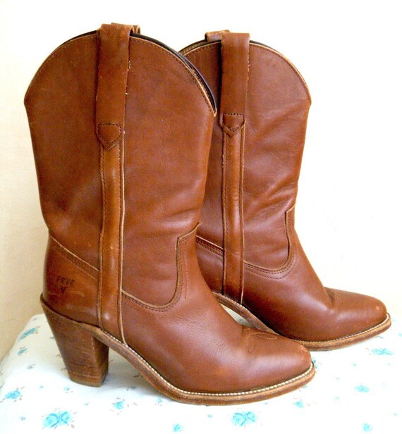 Vintage Low Rise Frye Cowboy Boots womens size 7 1/2