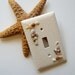 RESERVED for blang0702 only - White Beachcomber Single Switch Plate - beach, ocean, seashells, sand, starfish, summer, natural, home, ooak
