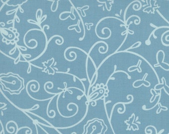 Moda Chrysalis by Sanae Vines Turquoise cotton Fabric by the yard 32423-16