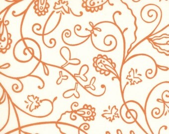 Moda Chrysalis by Sanae Vines Cream Orange cotton Fabric by the yard 32423-26