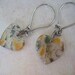 Moss Agate Heart Earrings