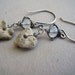 White Topaz & River Stone Earrings