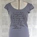 SALE - Mr. Darcy Proposal grey scoop neck t shirt .S.M.L.XL.
