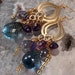 Blue Quartz Amethyst Chandelier Earrings