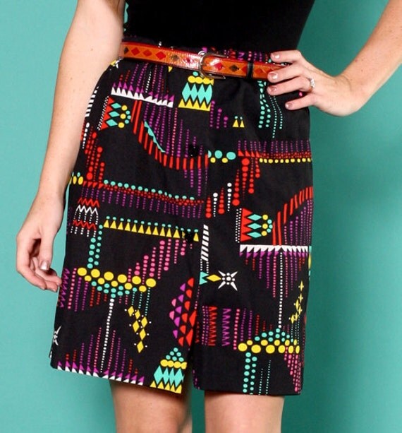 Repurposed Vintage Funky Pattern Skirt by elsiecake on Etsy