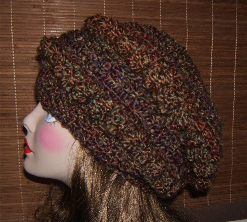 Crochet Popcorn Bobble Stitch Beret Pattern Only by vym7777