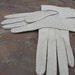 Vintage Khaki Tan Genuine Pigskin Top Stitched Leather Gloves 7 1/2