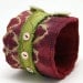 Wearable art hemp silk shibori wrist cuff