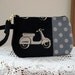 Wristlet Zipper Gadget Pouch in Echino Scooter