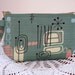 Wristlet Zipper Gadget Pouch Purse Boomerang Beat in Sage for Carol