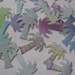 Blue Green and Purple Paper Punch Palm Trees