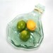 Large Light Green Wine Bottle Serving Bowl - Recycled Eco-Friendly