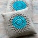 Lavender sachets -- crochet motif -- set of 2
