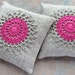 Lavender sachets -- crochet motif -- set of 2