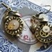 RESERVED Steampunk Alarm Clock Earrings