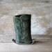 Small Deep Windowsill Planter Stoneware Ivy Texture in Blue Green