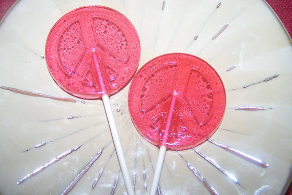 8 Peace Sign Lollipop Sucker Party Favor Candy 70's 60's Il_570xn