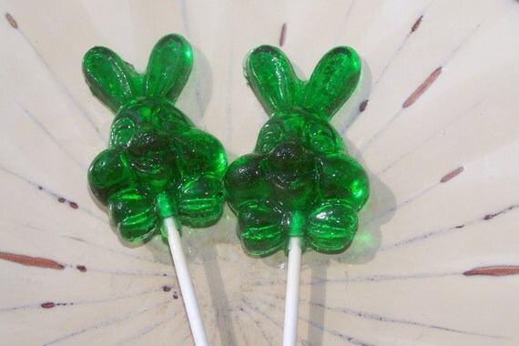 10 Bunny Easter Rabbit Lollipop Sucker Party Candy Il_570xn