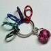 Stitch Marker - Swarovski Fuchsia Crystal - Knitting 5 Row Counter - US 5 - Item No. 346