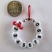 Stitch Marker - Fire Engine Red Beads on Red Wire - 10 Row Counter - Original Mighty Mini - US 10 - Item No. 686
